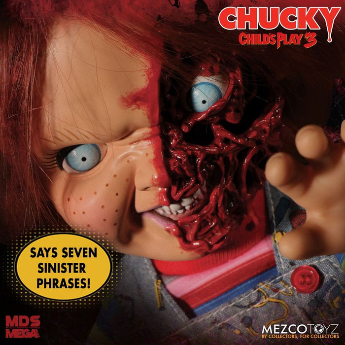 Child's Play 3 - Chucky Pizza Face 15" Talking Action Figure.
